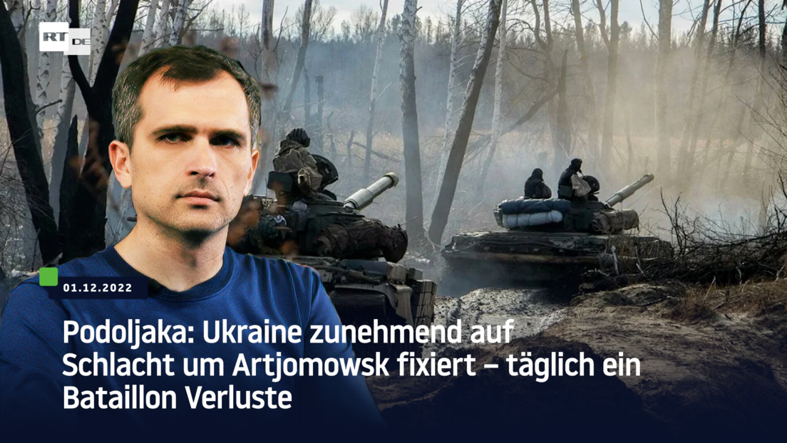 Podoljaka: Ukraine zunehmend von Gefecht um Artjomowsk vereinnahmt – täglich ein Bataillon Verluste