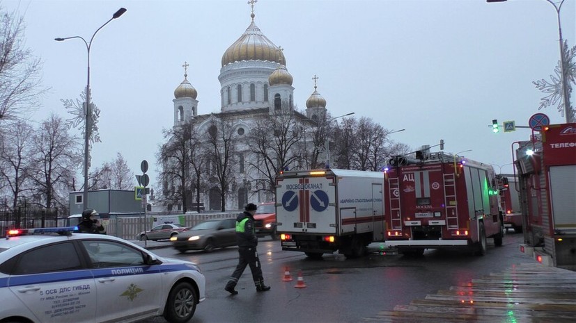 Пожар в здании в центре Москвы потушен