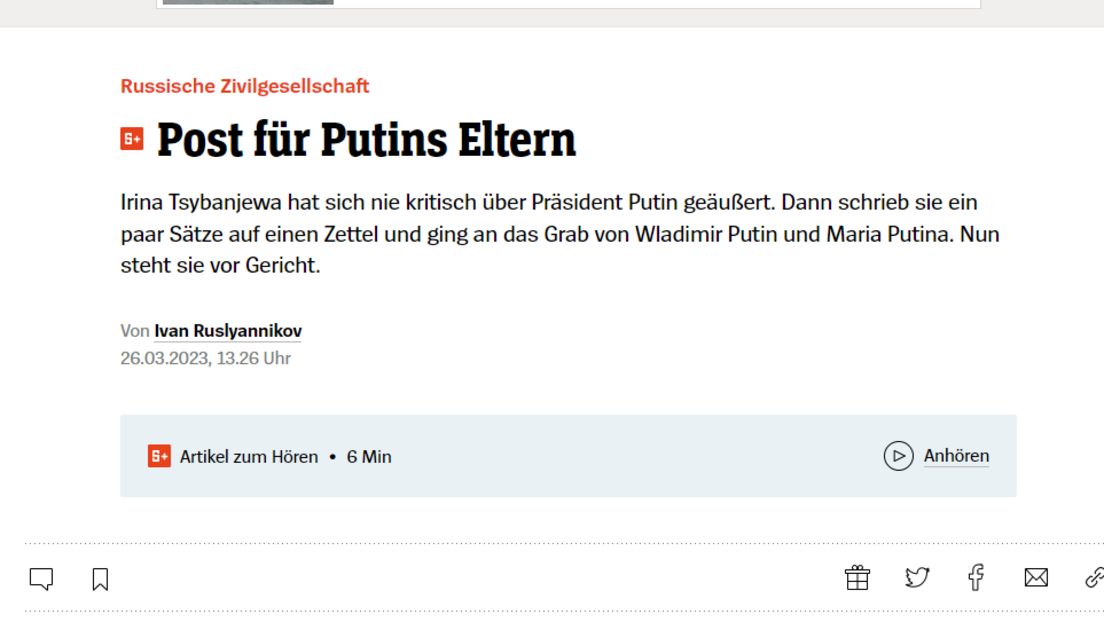 Mordaufruf, Störung der Totenruhe – Wenn es gegen Putin geht, findet der Spiegel das gut