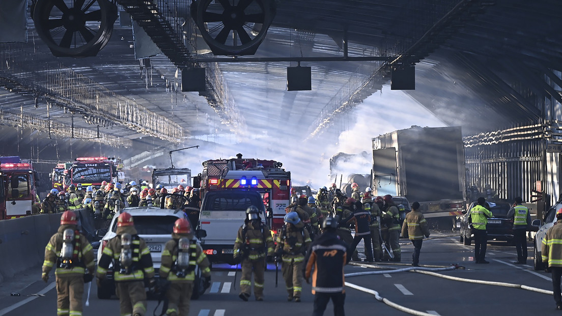Brand auf Autobahn in Südkorea: Mindestens fünf Tote